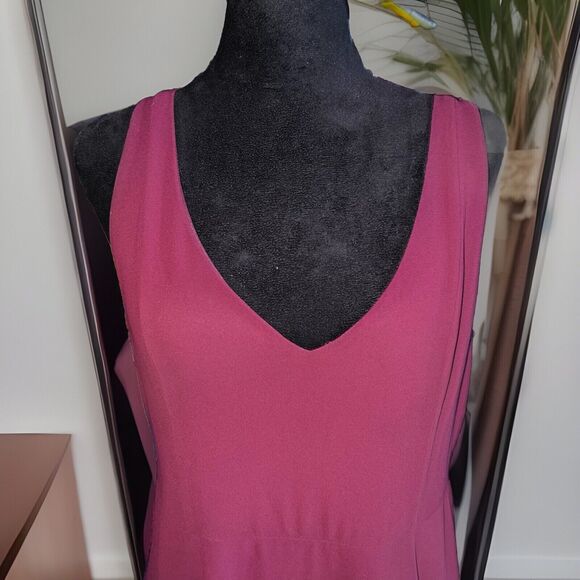 Show Me Your Mumu Kendall Maxi Dress Merlot Chiffon Sleeveless Floor Length XL - Picture 4 of 12
